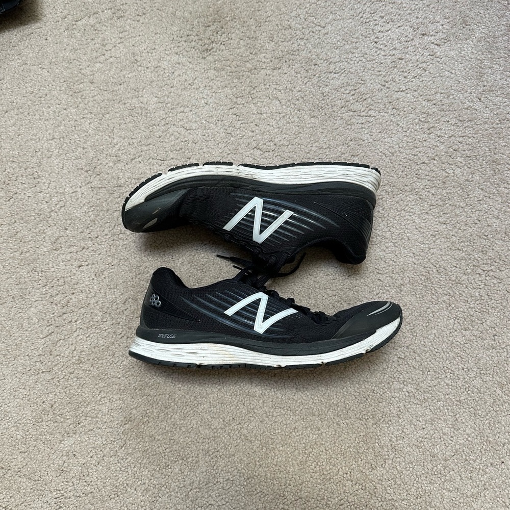 New Balance Black and White Athletic Sneakers